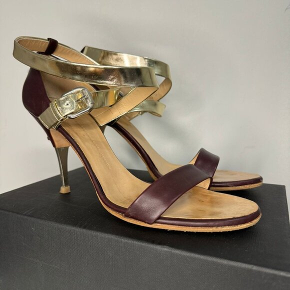 Giuseppe Zanotti Sandals - Chocolate w/ Gold Ankle Wrap, EU 41 (US/Canada 10) - Picture 1 of 7